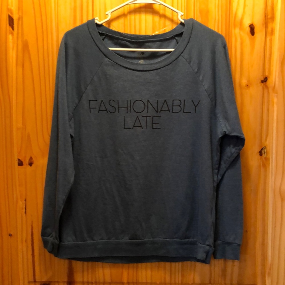 Snooze Button Fun Shirt - Medium - Blue - $8